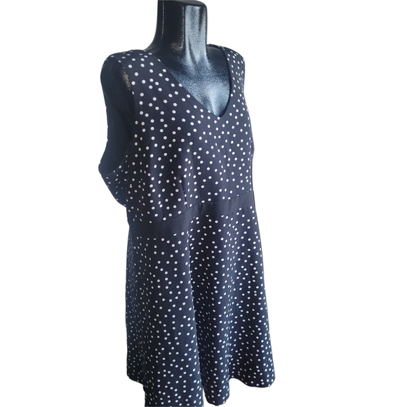 Ricki's Black and White Polka Dot Sleeveless Dress 18 - Picture 2 of 6